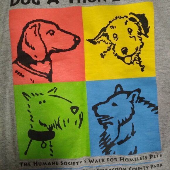Vintage Dog-A-Thon 2001 Humane Society Walk T-Shirt - Picture 3 of 7